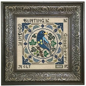 Tellin Emblem-Birdie & Berries-Indigo Bunting