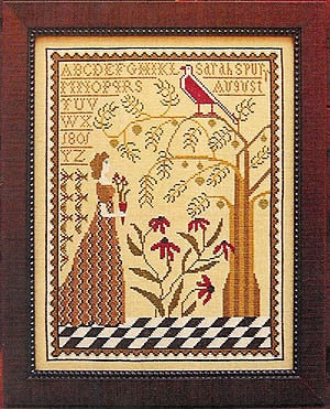 A large selection of Carriage House Samplings cross-stitch patterns