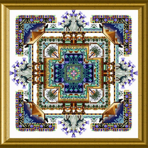 Chatelaine Design the Medieval Town Mandala Cross Stitch Etsy