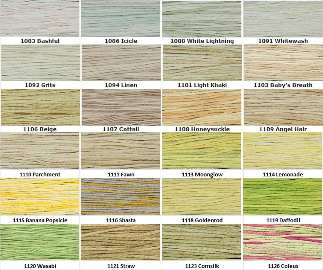 Weeks Dye Works 6-ply Floss, Colors 1083-1228 - Etsy