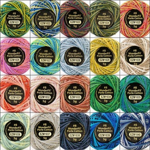 Eleganza Thread 8wt Perle Cotton Colors 1021-1040 **Choose Color**