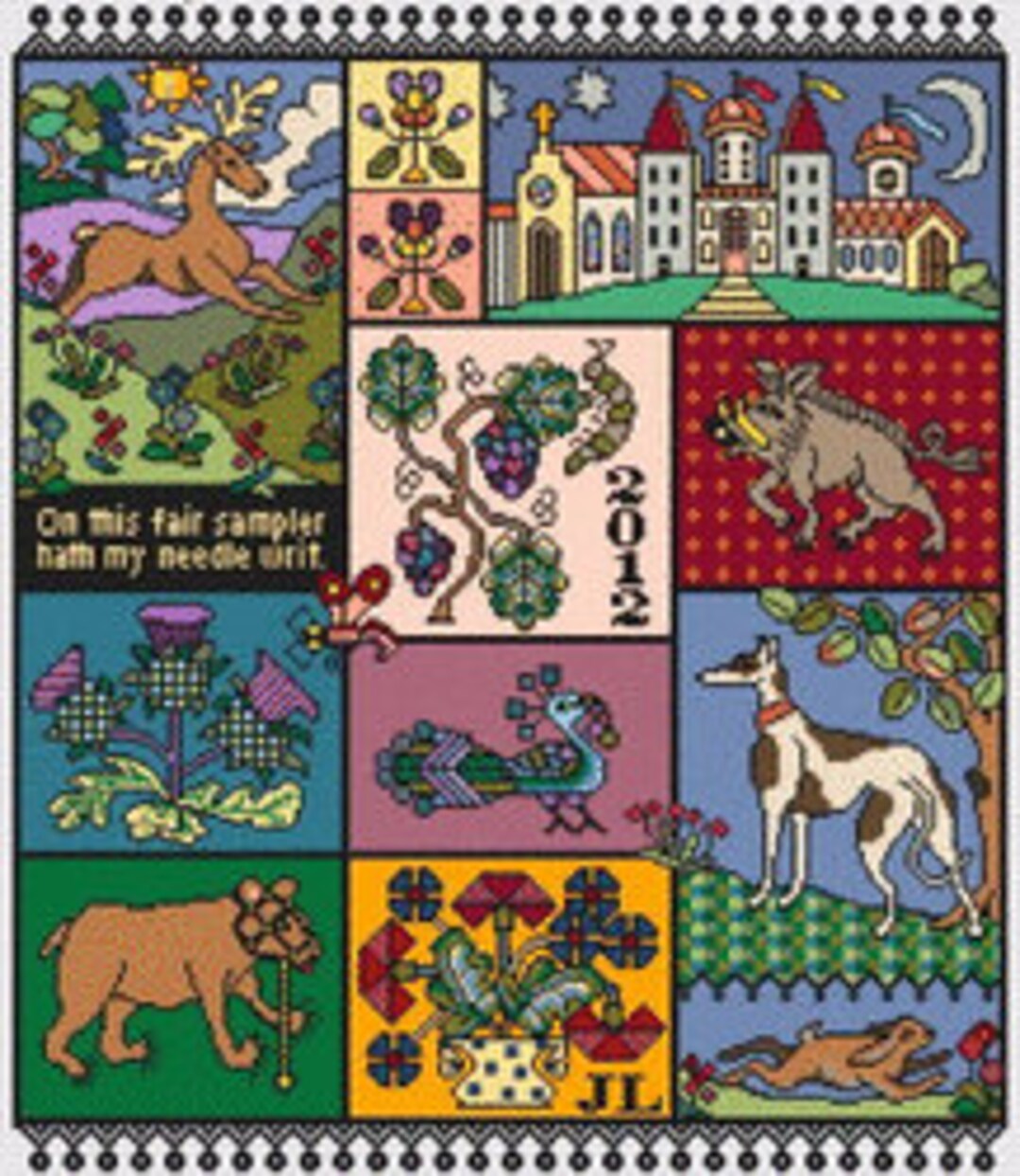 クラフト・布製品 long dog samplers Long Dog Samplers - Watchers of the Dawn - Cross Stitch