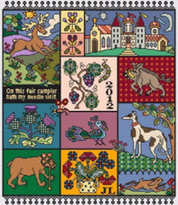 Long Dog Samplers - Watchers of the Dawn - Cross Stitch