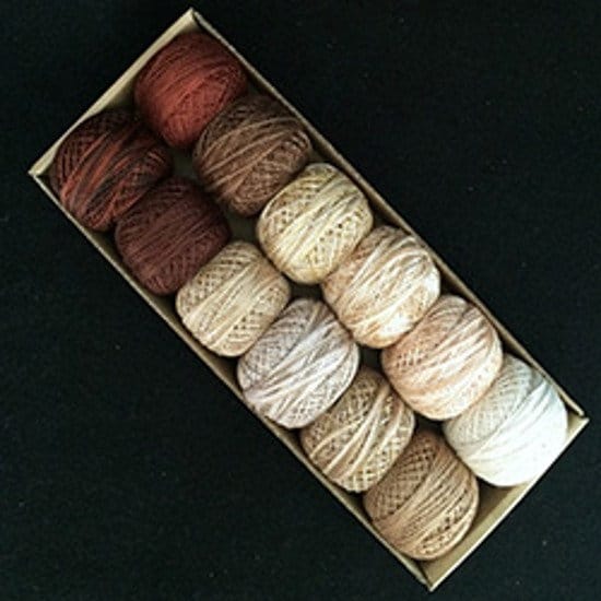 Beige et marrons - taille 8 et 12 - Perle Valdani coton- Beige et marrons - taille 8 et 12 12 et - Perle Valdani coton- a4d659