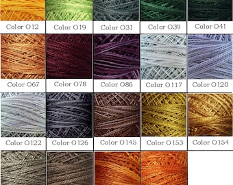Valdani Perle Cotton Balls/Variegated Colors O12 thru O244, Size #5, #8, #12