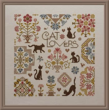 Jardin Prive'-Cat Lovers-New Cross Stitch Pattern