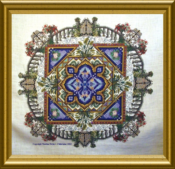 Chatelaine Design The Water Garden Mandala Cross Stitch Etsy Canada