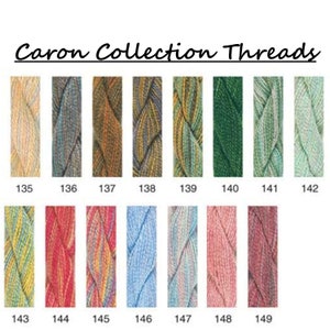 Caron Collection Waterlilies, Wildflowers, Watercolours, Impressions - Colors 135-149 - Variegated Embroidery Threads