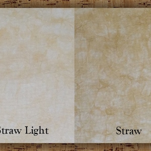 May include: Two fabric swatches, one labeled "Straw Light" and the other "Straw". The swatch labeled "Straw Light" is a light beige color, while the swatch labeled "Straw" is a darker beige color.