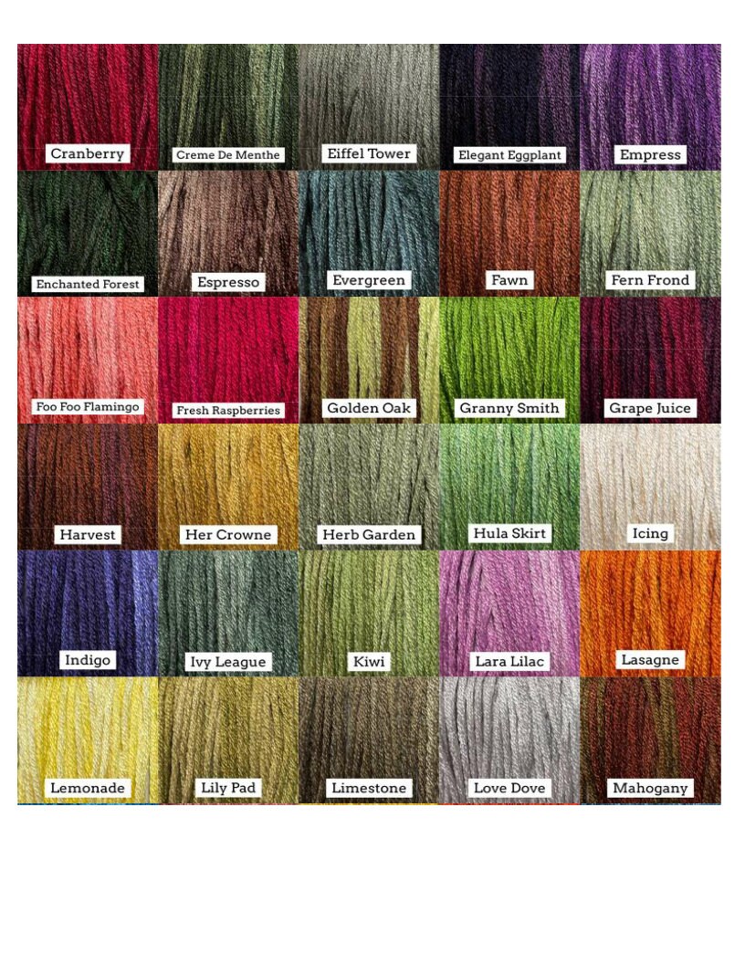 Classic Colorworks - Hand Dyed 100% Silk Threads Colors A-M - Etsy