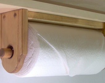 Paper towel hold/ wall or under cabinet wood golden oak