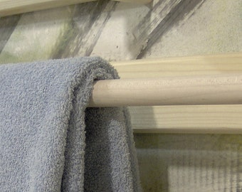 unfinished or choose your color 24" towel or quilt bar rod for bathroom or bedroom