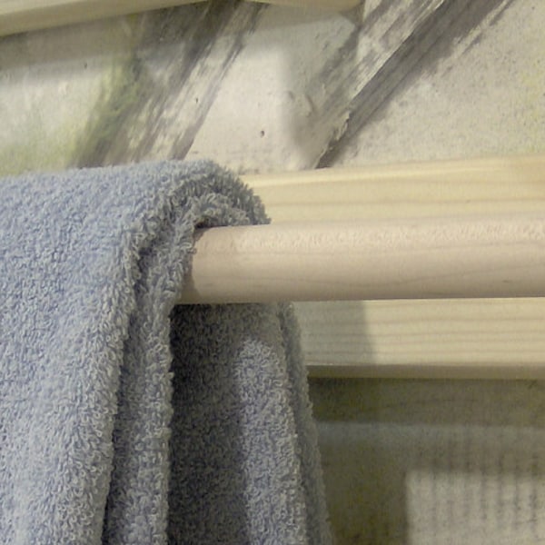 Wood Towel Bar Etsy