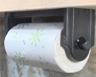 Paper towel holder wall or under cabinet wood black