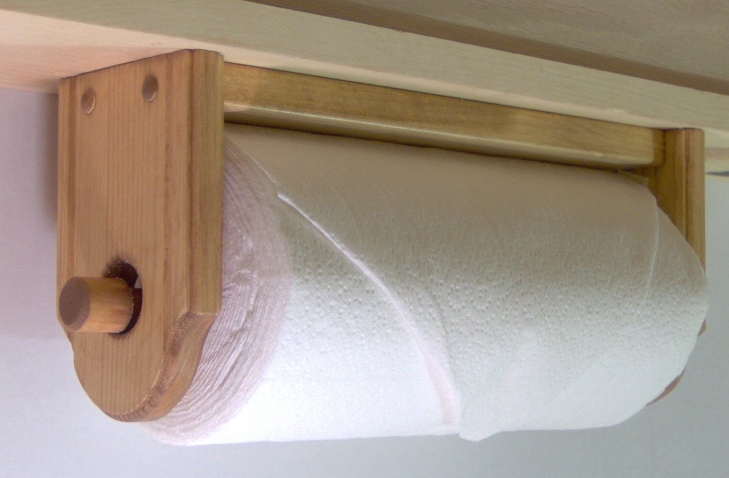 Paper Towel Hold Wall or Under Cabinet Wood Golden Oak Etsy