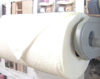 Grey Paper towel holder wall or under cabinet wood