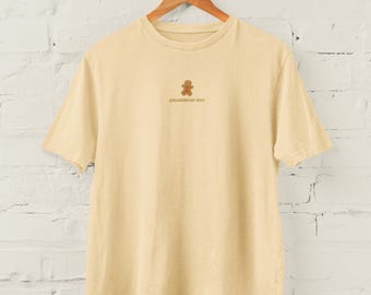T-shirt bonhomme en pain d'épice : chemise unisexe pour les fêtes, coton doux