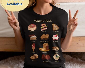 T-shirt italien sucré : t-shirt Dolce pour amateur de desserts