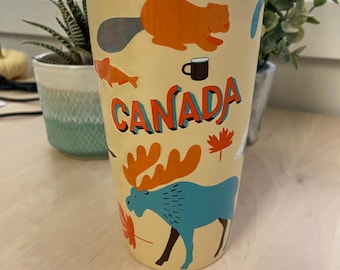 Starbucks Canada Wild Life Traveler Mug 12 oz 2017 Limited Edition Double Walled
