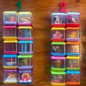 Fisher Price Peek-a-boo Sensory Toy Blocks From Early 2000s