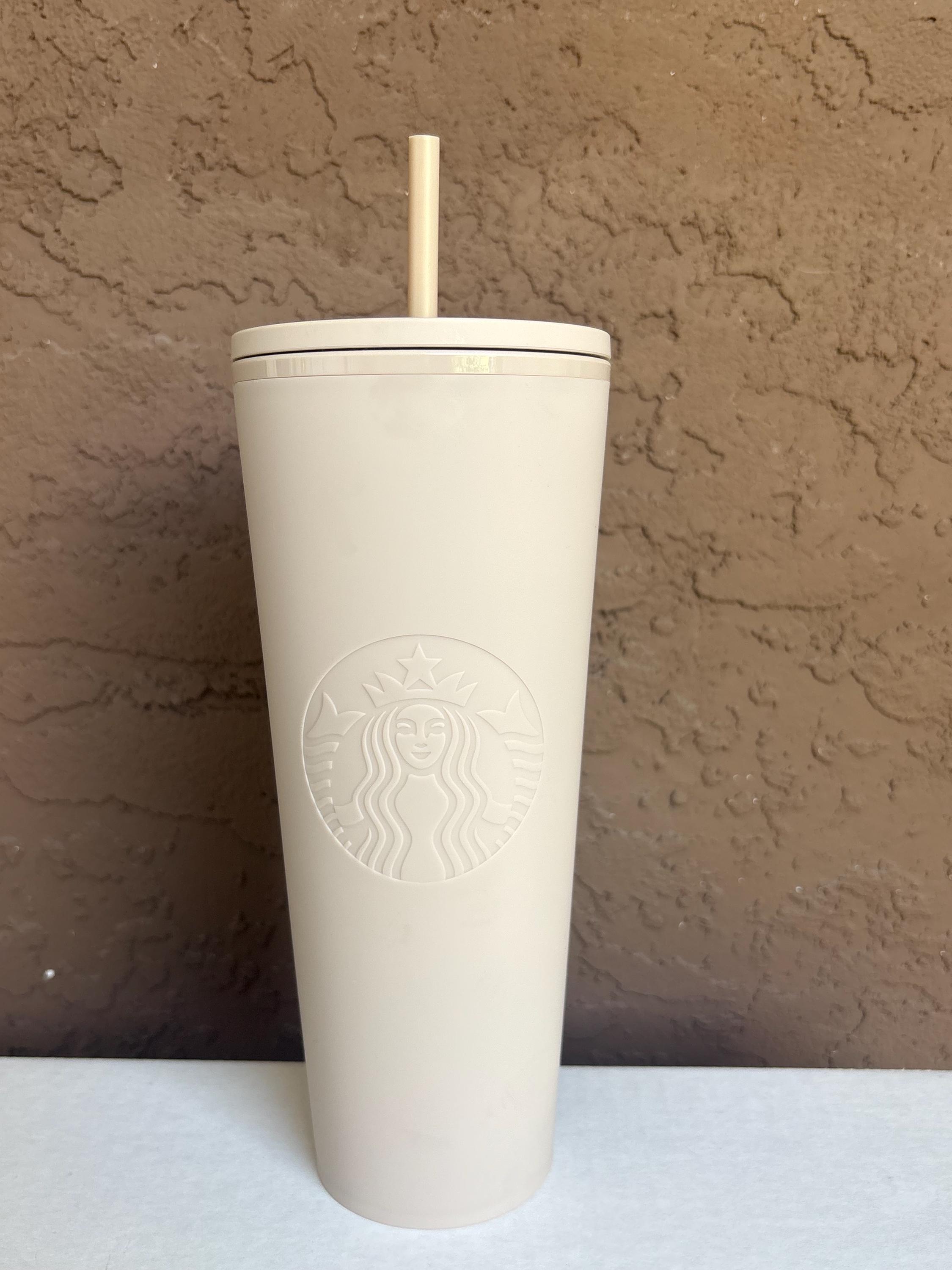 Starbucks Beige Soft Touch Cold Cup Tan Tumbler Venti 24oz New 2025 Release  - Etsy