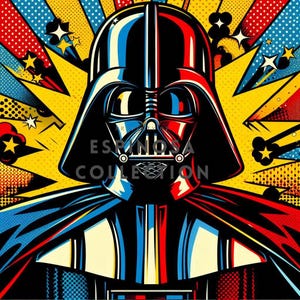 Pop Art Dark Lord - Vibrant Galactic Wars Digital Print (3 size files)