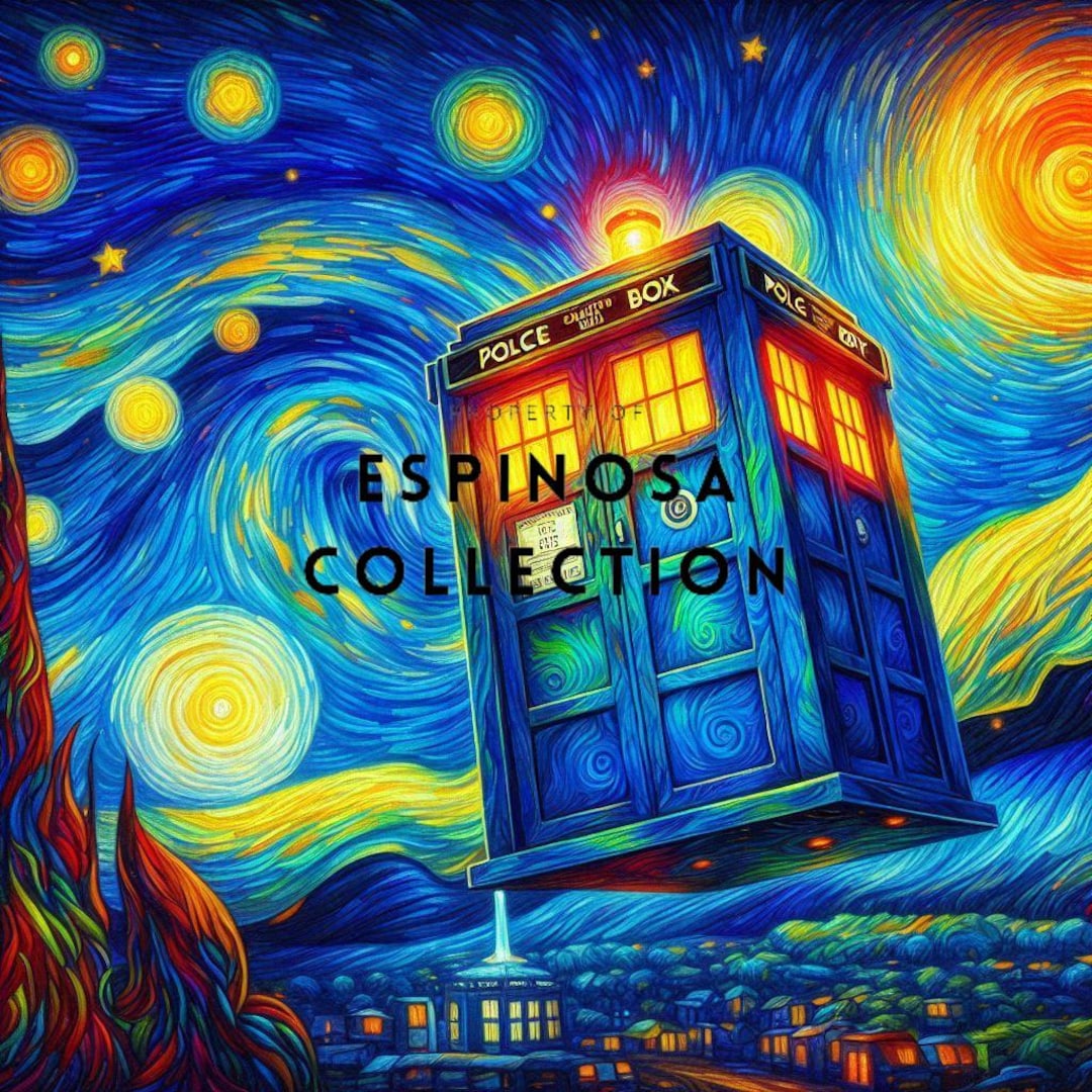 Starry Night Tardis Adventure Van Gogh Inspired Digital Art Print 3 ...