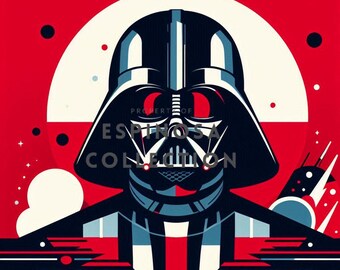 Geometric Dark Lord - Bold Galaxy Wars Digital Art (3 sizes)