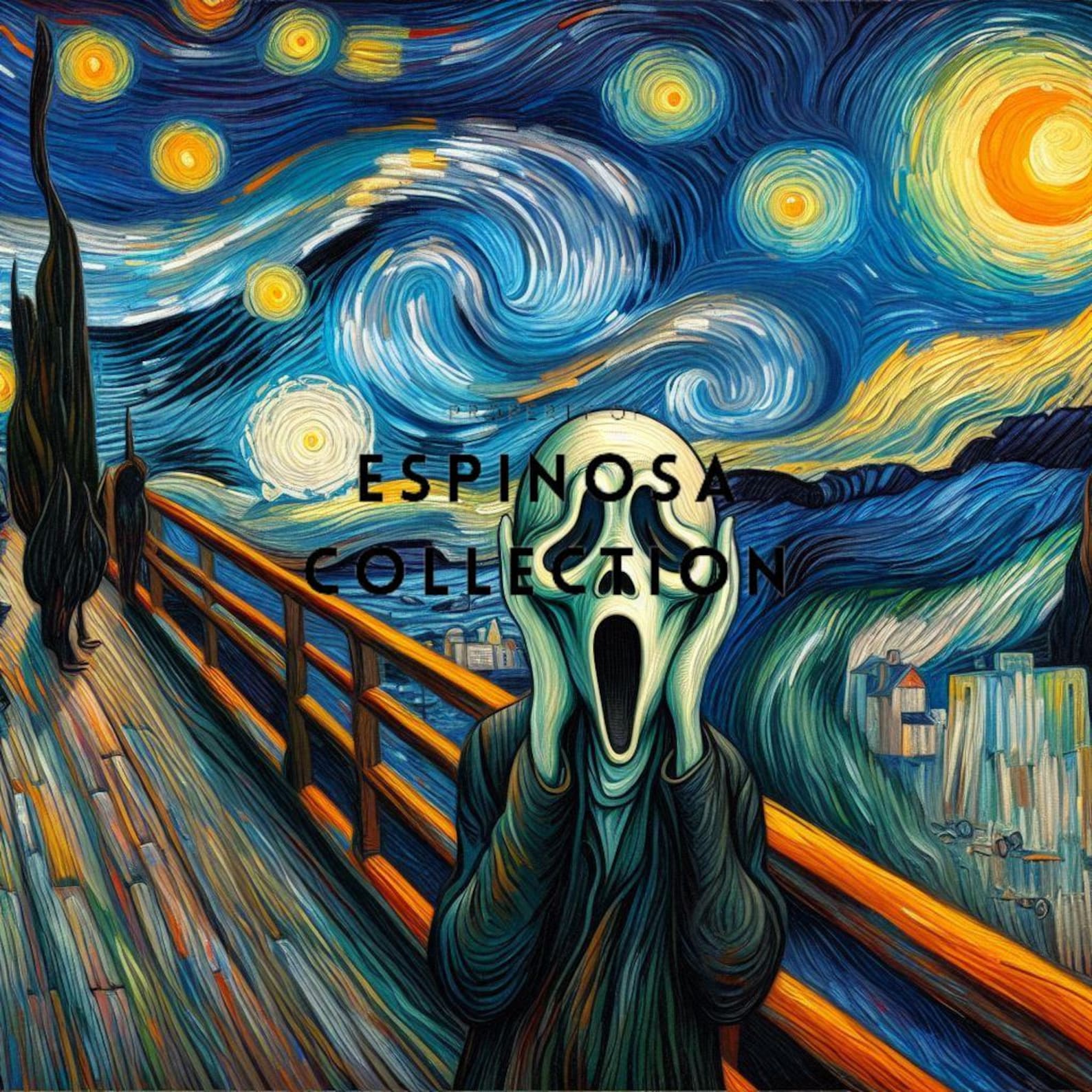 Vango Scream The Scream of Van Gogh - A Starry Night Fusion - Digital Art Print (3 Sizes) - Etsy