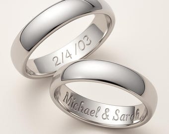 Personalized 5mm Sterling Silver Promise Ring - Free Engraving
