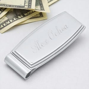 Personalized Stainless Steel High Polish Quality Money Clip - Free Engraving!