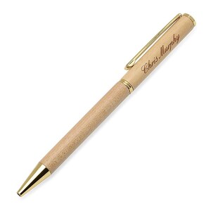 Personalized Maple Slim Line Ball Point Pen - Free Engraving!