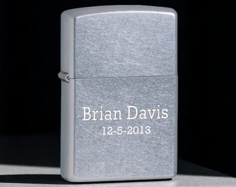 Personalized Street Chrome Zippo Lighter - Free Engraving!