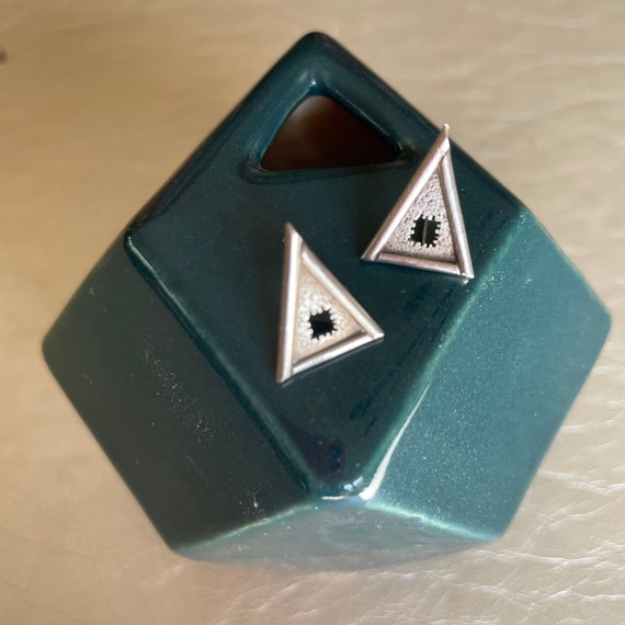 Artisan Made Triangular Geometric Sterling Earrin… - image 4