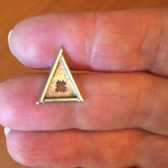 Artisan Made Triangular Geometric Sterling Earrin… - image 3