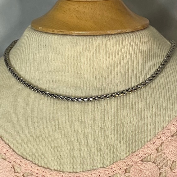 Wheat Style Chain Necklace, Vintage 1980s - image 1