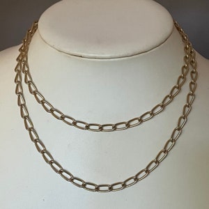 WAS 30, NOW 24!! Vintage Elongated and Textured Curb Chain Necklace