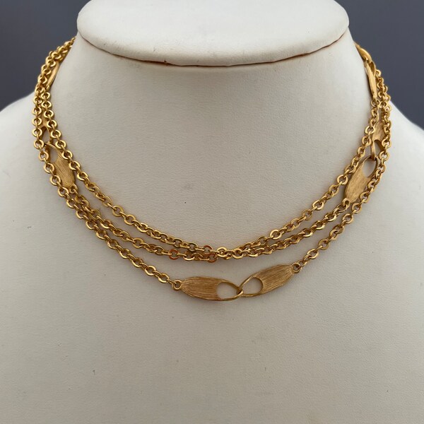 Long Vintage Goldtone "Satellite" Chain with Interesting Connectors