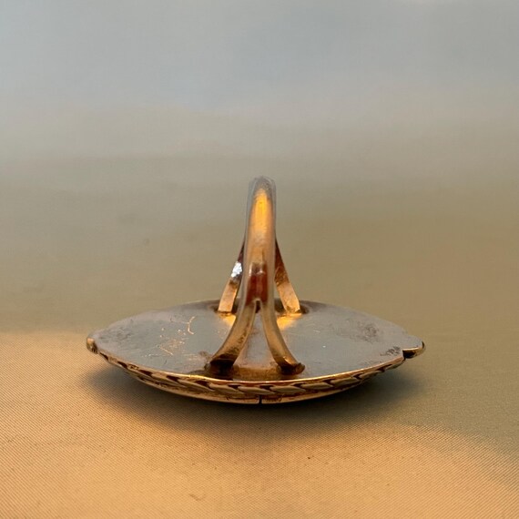 Sterling Statement Ring with Marquise Shaped Moth… - image 6