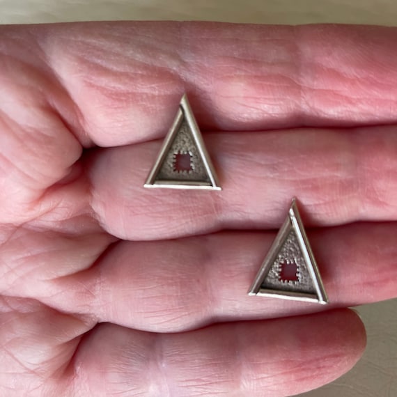 Artisan Made Triangular Geometric Sterling Earrin… - image 6