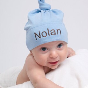 Knotted Baby Beanie Cap - Infant Beanie Hat - Personalized Beanie Cap - Monogrammed Beanie Cap - Beanie Cap - Infant to Toddler - Adjustable