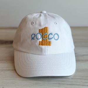 Personalized Birthday Baseball Hat – Custom Name & Number Cap – First Birthday Outfit – Baby Toddler Youth Adult – Embroidered Birthday Hat