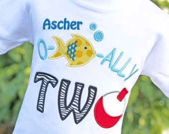 Ofishally Two Shirt - Bobber Fishing Shirt - Ofishally Two Party - Second Birthday - Personalized - Boys Fishing Shirt - Fishing Birthday