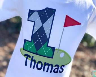 Golf Shirt - Golf Birthday Shirt - Personalized Golf Shirt - Golf Shirt for Boys - Golf Party Shirt - First Birthday Shirt