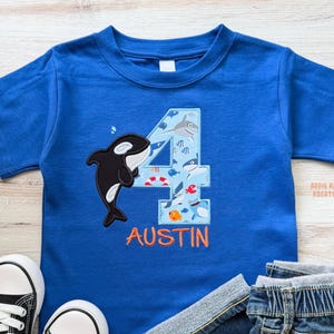Camiseta de cumpleaños de orca - Personalizada - Orca asesina