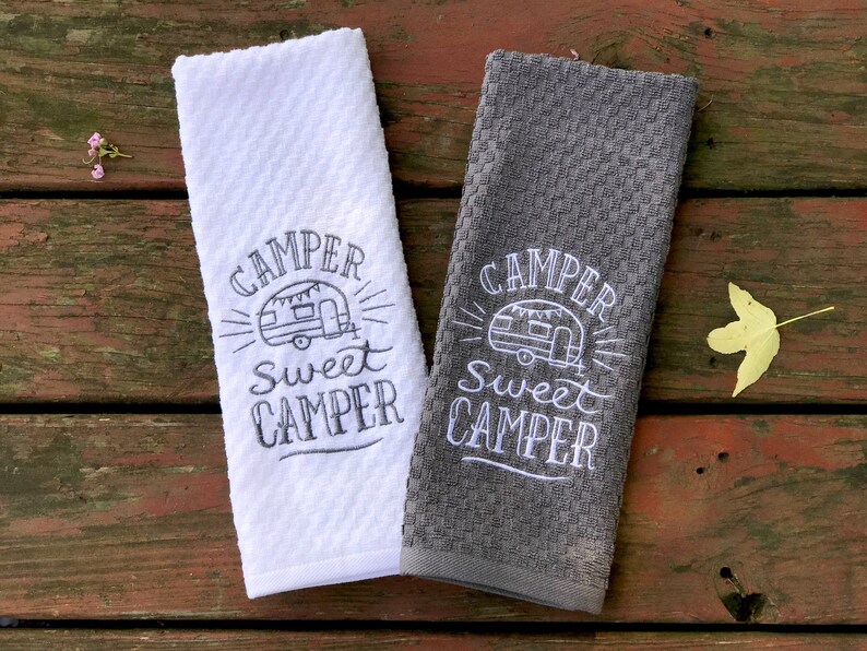 Camper Sweet Camper Kitchen Towel Set | Etsy