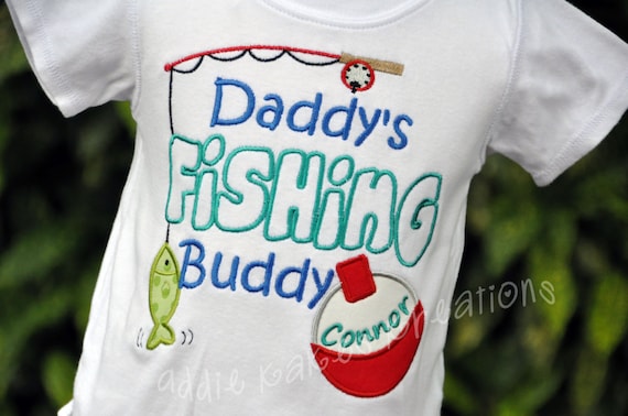 Personalized Daddy's Fishing Buddy Bodysuit or Kids Shirt
