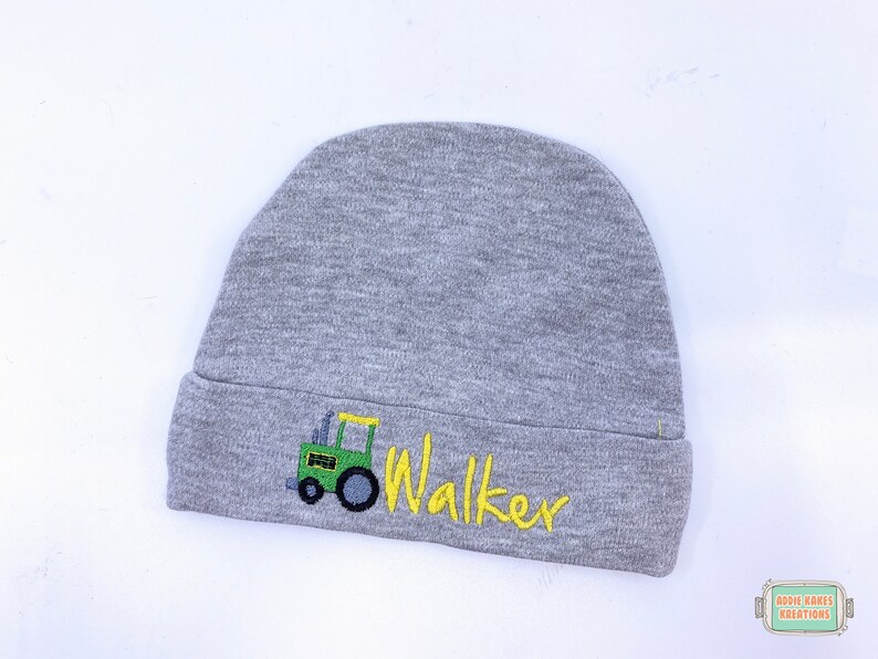 Personalized Tractor Baby Hat Tractor Baby Beanie Baby Etsy