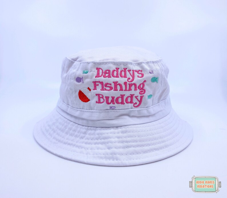 Daddy's Fishing Buddy Hat Fishing Sun Hat Grandpa's Fishing Buddy Boys Sun Hat Bucket Hat Baby Toddler Kids image 2