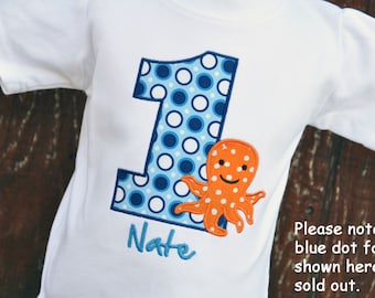 Personalized Octopus Birthday Shirt